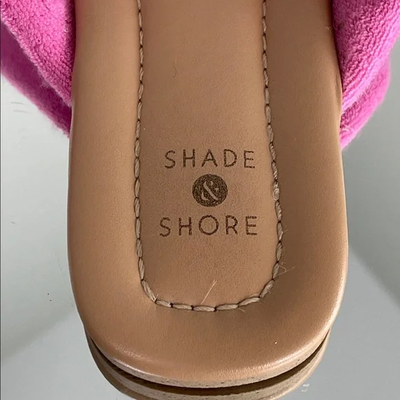 Shade & Shore Pink Bow Slide Sandals Ladies Size 9 - Picture 4 of 6